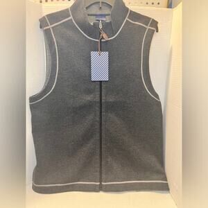 Wilkens Bros Heritage Vest Size Medium Full Zip Charcoal Heather Gray Reversible
